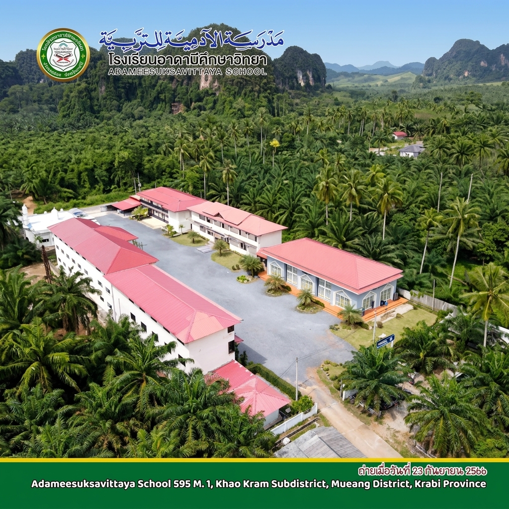 ภาพถ่ายทางอากาศโรงเรียนอาดามีศึกษาวิทยา
