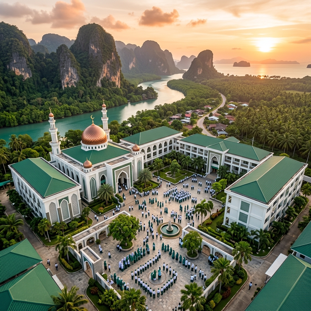 ภาพโรงเรียนอาดามีศึกษาวิทยา มุมสูง